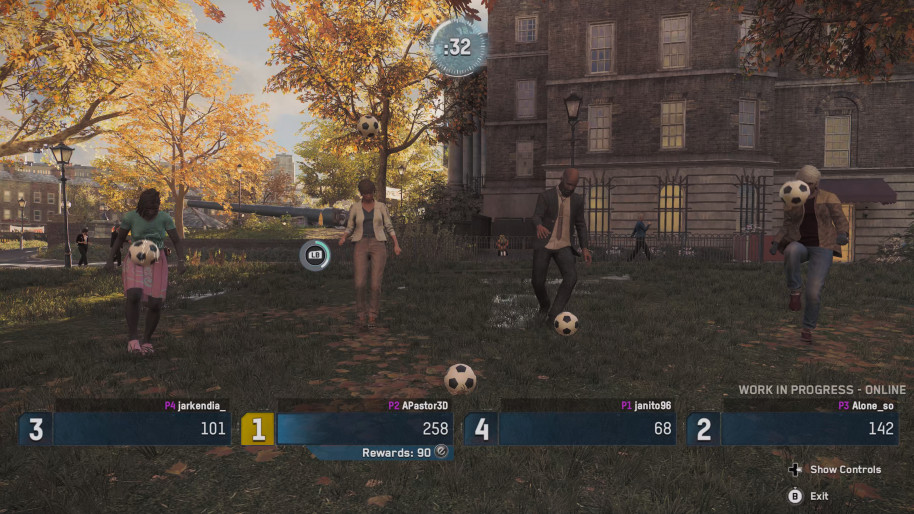 Los jugadores pueden ir sumándose a este duelo con el balón sin que se interrumpa el minijuego.