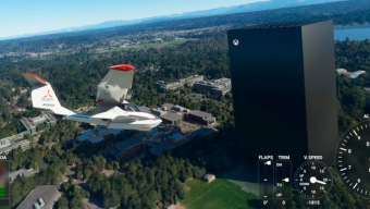 Hay un Xbox Series X del tamaño de un edificio en Microsoft Flight Simulator