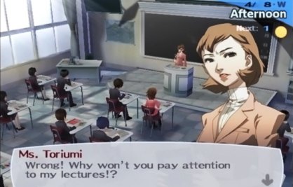 Un nuevo día ha comenzado en el Instituto Gakkoukan. Deberemos de acudir a clase sin intentar dormirnos. Si lo conseguimos y respondemos correctamente a la pregunta que nos plantee el profesor, podremos mejorar nuestras habilidades académicas o, incluso, nuestra reputación en la escuela. Será una buena manera de enriquecer nuestra “persona”, aunque existirán muchas posibilidades más, como convertirnos en representantes de los alumnos, apuntarnos a algún club de deporte, salir con los amigos…