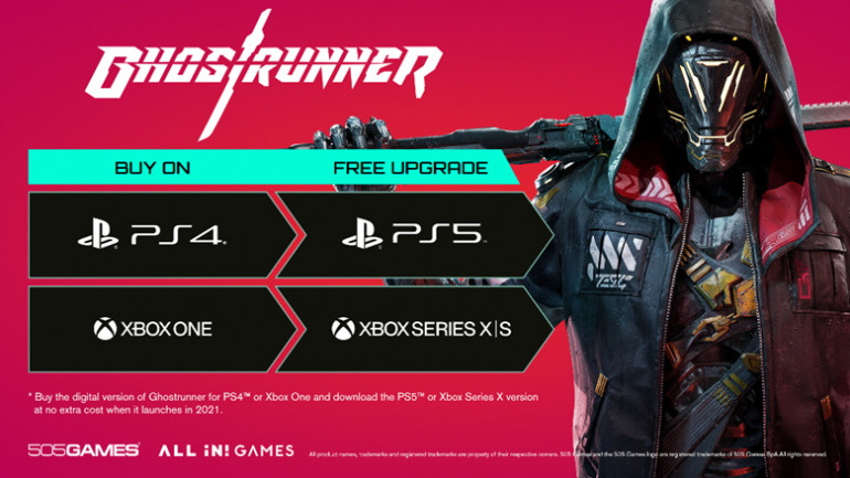 Ghostrunner llegará a PS5 y Xbox Series X en 2021: actualización gratis si lo tenéis en PS4 o Xbox One