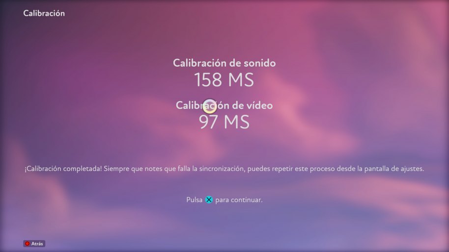 El juego efectúa una calibración antes de comenzar la partida para garantizar que no hay problemas durante la partida