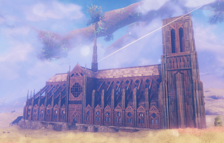 Un fan aprovecha la madera de Valheim y construye una réplica de la Catedral de Notre Dame
