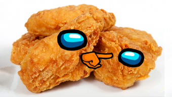 "Este pollo es sospechoso": venden un nugget que parece de Among Us por casi 100.000 dólares