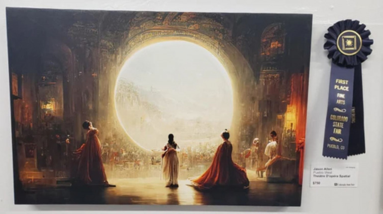 Una obra de arte generada con inteligencia artificial gana un concurso de bellas artes en Estados Unidos