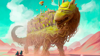 El juego de estrategia que más me ilusiona va de construir ciudades sobre un dinosaurio, y es super bonito
