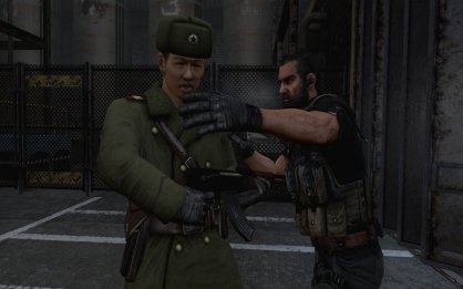 Hemos visto enemigos sordos en miles de videojuegos, pero los de Rogue Warrior se llevan la palma. Podemos esprintar hacia un rival por su espalda con el ruidoso tintineo de nuestro equipo sin miedo a que nos oiga.