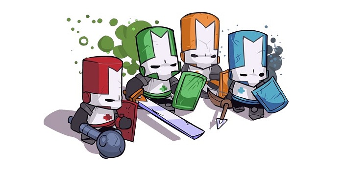 Los cuatro caballeros protagonistas de Castle Crashers.