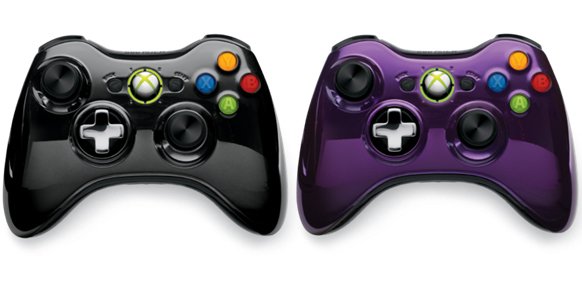 Microsoft anuncia nuevos colores cromados en negro y púrpura para los mandos de Xbox 360