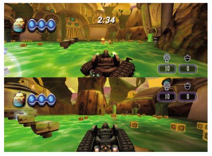 En Chicken Little: As en Acción podremos combatir contra un amigo en duelos épicos de naves o tanques en el modo multijugador.