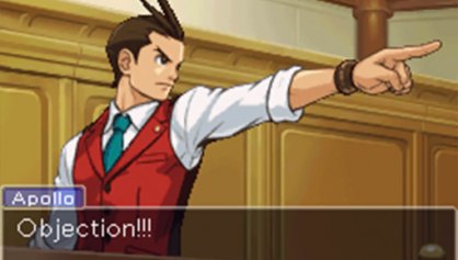 Misma jugabilidad, mismos gráficos, mismos sonidos… pero distinto personaje. Apollo Justice llega para hacer justicia y levantar el dedo como Phoenix Wright para protestar. Hay cosas que nunca cambiarán.