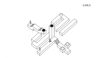 Arriba o abajo, izquierda o derecha, todo es relativo en Echochrome dependiendio de cómo lo mires, o mejor dicho, desde donde lo mires. 