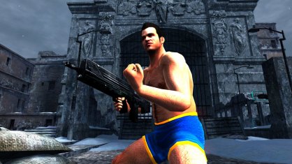 A modo de guiño Colonies ofrece un gran número de nuevos personajes que podremos utilizar. En pantalla el inefable Frank de Dead Rising.