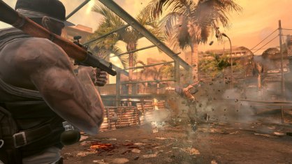 50 Cent II: Blood on the Sand es la nueva incursión en los videojuegos del célebre rapero norteamericano. En esta ocasión viviremos un frenético shooter ambientado en Oriente Medio.