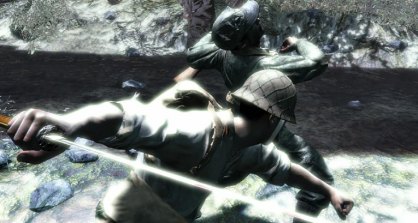 El cuerpo a cuerpo toma una importancia vital en Call of Duty 5, especialmente gracias al uso de katanas por parte de los japoneses. 