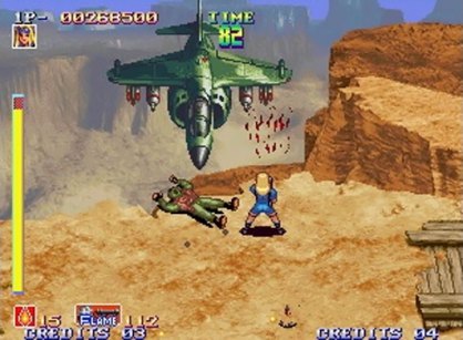 La calidad gráfica de las recreativas de SNK causó conmoción en los salones recreativos. La velocidad y acción de juegos como Shock Troopers es un claro ejemplo de este sentimiento “retro”.