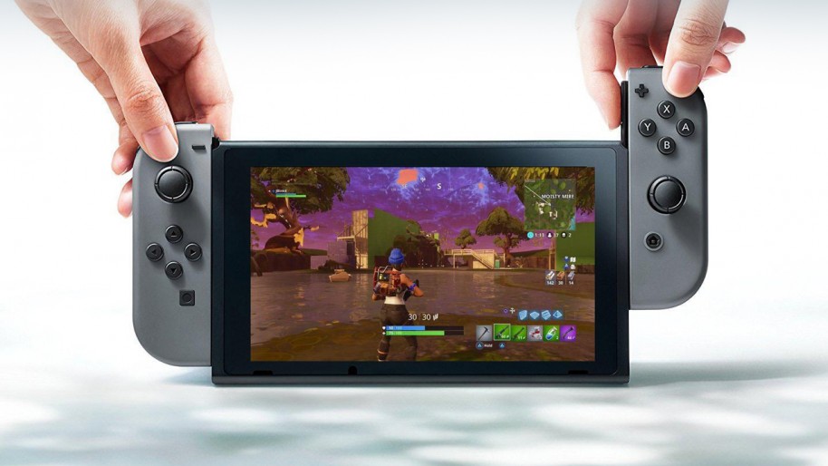 Montaje de Fortnite en Nintedo Switch.