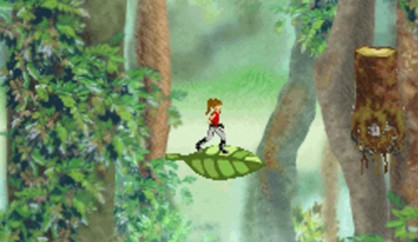 Reflections aprovecha las dos pantallas de Nintendo DS para mostrarnos dos mundos paralelos, los correspondientes a dos niveles plataformeros con distintos obstáculos pero que responderán al mismo control.