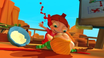 Que el cándido aspecto de los escenarios y personajes no nos distraigan. Fairytale Fights es un videojuego violentísimo.