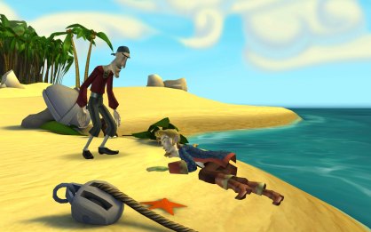 Un naufragio provocado por la habitual torpeza de Guybrush nos llevará a las costas de la isla Flotsam, un lugar de lo más desconcertante del que no podremos salir por un curioso fenómeno meteorológico.