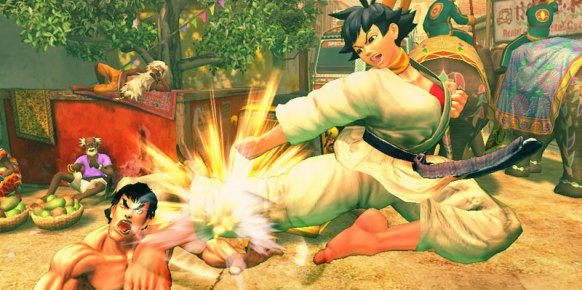 Como ya ocurrió en Street Fighter IV, el apartado gráfico alcanza el sobresaliente. Personajes y decorados muestran unos modelados difícilmente mejorables.