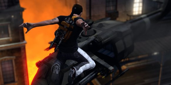 La mejora de la agilidad de Cole es uno de los aspectos que más se han trabajado en Sucker Punch. Se trata de potenciar nuestra forma de relacionarnos con el escenario.