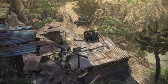 Durante la partida podemos comprar objetos en una tienda online, o pedírselos directamente a los comerciantes sobre el terreno.