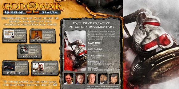 Sony prepara las "6 razones" por las que debe reservarse GOW: Ghost of Sparta