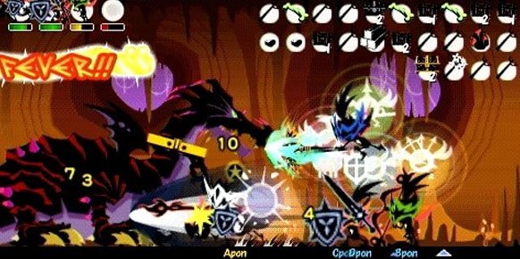 Patapon 3 cambia nuestros poderes como dios para bajarnos a la tierra en forma de héroe &quot;patapon&quot;. Eso sí, la forma de jugar no cambia un ápice, ya que seguir el ritmo con los botones sigue siendo la clave.