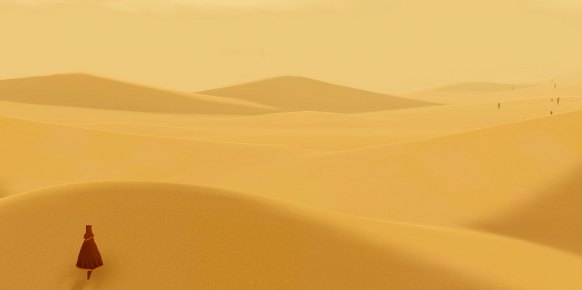 Journey es un videojuego tan tranquilo y contemplativo como en su momento pudo serlo Flower. 