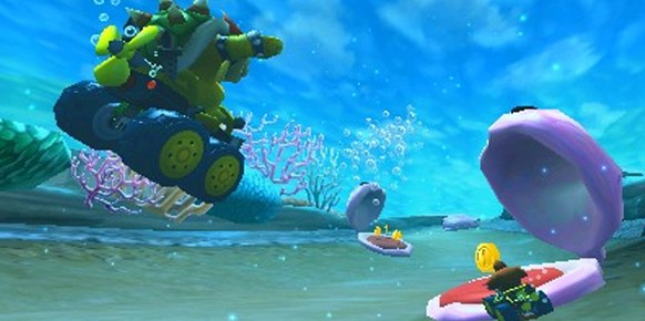 Uno de los aspectos más sorprendentes de Mario Kart 7 es que hasta 8 jugadores pueden disfrutar de los 32 circuitos, y con sólo un cartucho. Incluso las monedas que ganemos se contabilizarán.