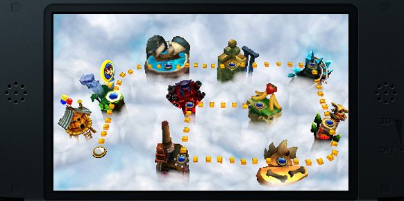 Uno de los grandes incentivos para los que probaran la versión de Wii es que en esta adaptación para Nintendo 3DS tendrán 9 niveles completamente nuevos.