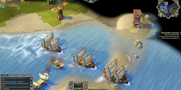 Las batallas navales no se olvidan en este título que pronto ampliará  sus civilizaciones con la llegada de los Persas y Celtas.