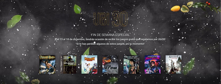 Ubisoft cierra su 30º aniversario con un fin de semana de juegos gratis