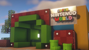 Diseñan una recreación 1:1 de Super Nintendo World creada en Minecraft y nada puede evitar que lo visites