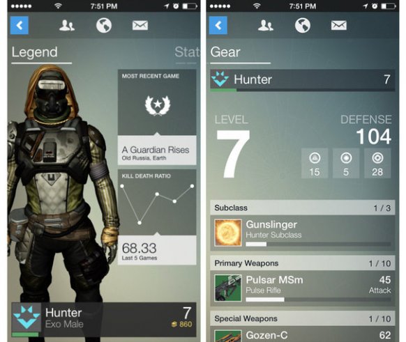 La companion app de Destiny ya disponible para iOS y Android