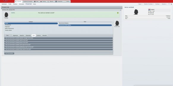 Ahora, al relacionarnos con jugadores o prensa, podremos marcar la intensidad de nuestras palabras. ¿Agresivo? ¿Prudente? ¿Apasionado?