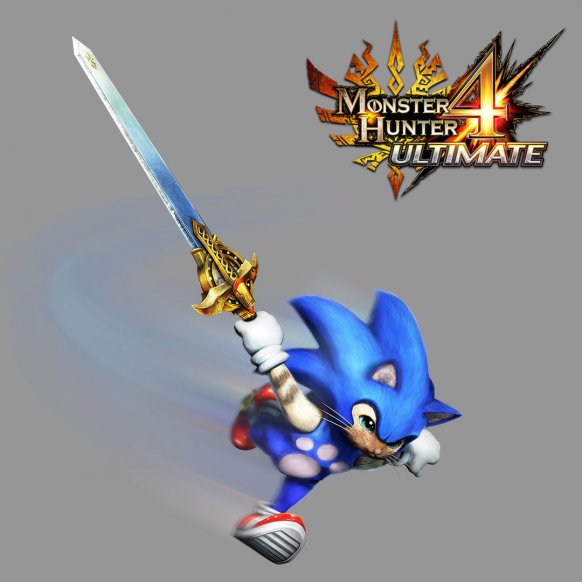 Disfraza a tu Feline de Sonic en Monster Hunter 4