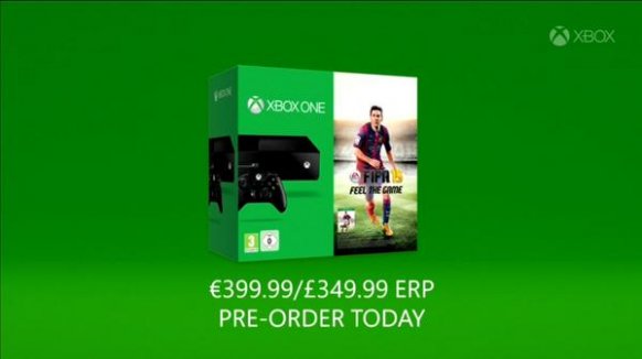 Microsoft anuncia un pack de Xbox One con FIFA 15 a partir del 25 de septiembre por 399 euros