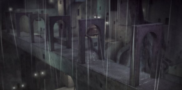 La lluvia jugará un papel primordial en el título, mostrando la silueta del protagonista que, de otra forma, será imperceptible.