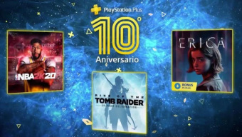 Ya disponibles los 4 juegos gratis de PS Plus en julio, con NBA 2K20 y Rise of the Tomb Raider entre ellos