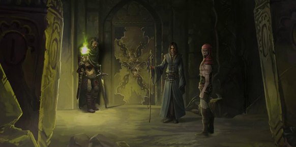 En claro homenaje al universo rolero The Dark Eye, la historia de Sadja se inicia como cualquier aventura de rol, con un grupo de aventureros en una mazmorra.