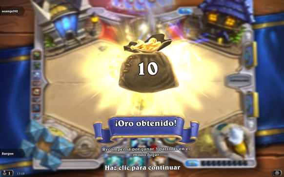 El oro será necesario para acceder a las partidas de Arena, o desbloquear nuevas cartas. Podemos pagar por él, pero también lo obtendremos fácilmente superando los retos diarios.